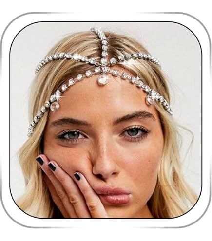 Amazon.com: CAKURE 1920s Crystal Cap Headpiece Flapper Cap Head
